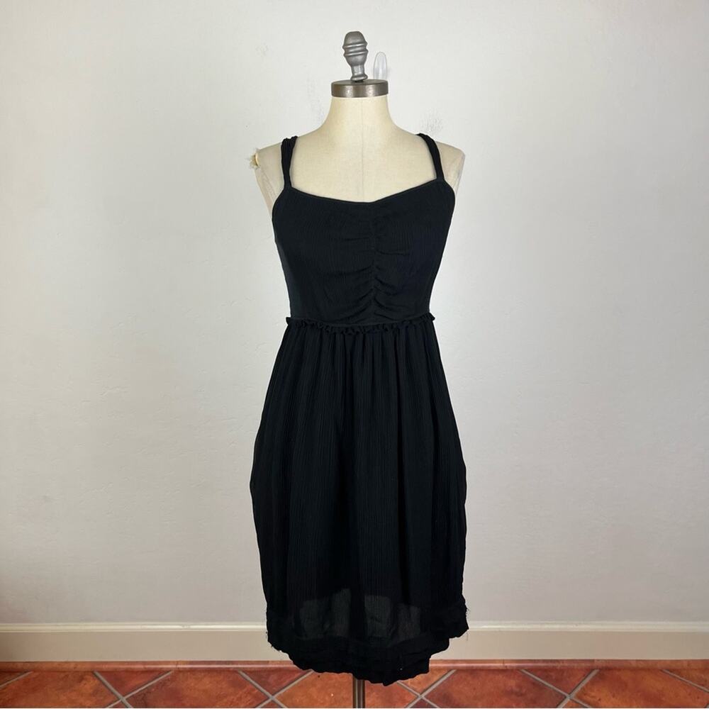 Burberry Black Silk Chiffon Mini Dress